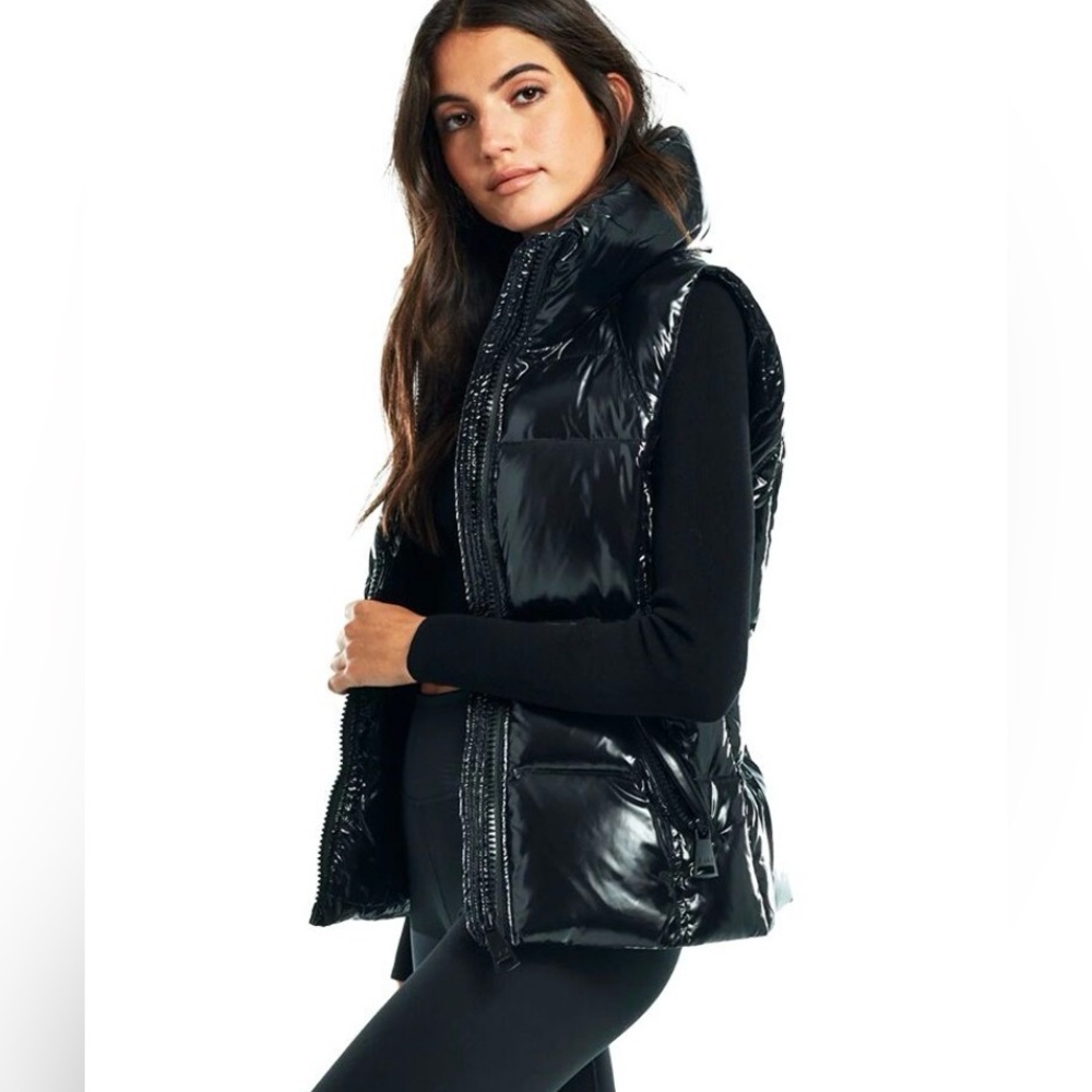 SAM FREEDOM vest XS jet black glossy duck down